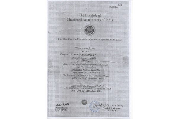 DISA certificate